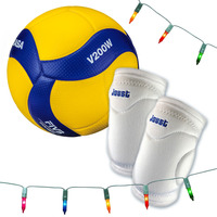 Mikasa-V200w-FIVB-Match-Ball---Joust-X2-Knee-Pads-Bundle